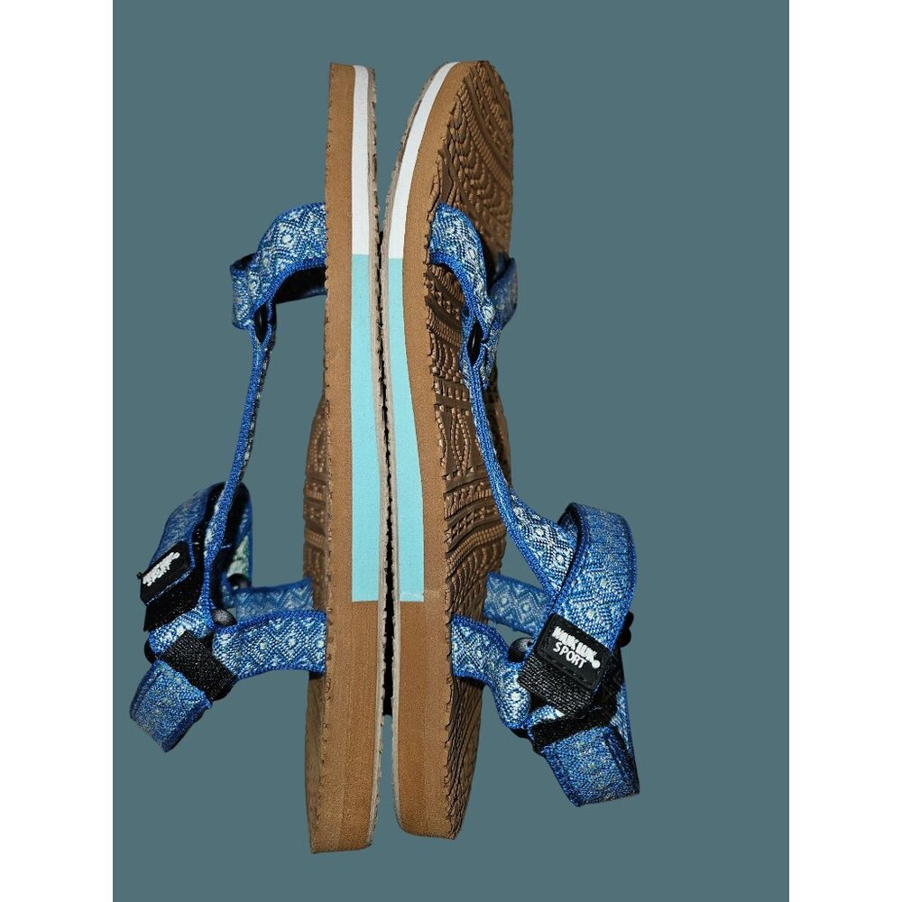 Muk Lux Sport Bar Sandals Adjustable Hoop & Loop Straps Women Size 10 Summer - Picture 4 of 10